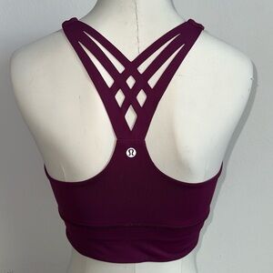 lululemon size 8 Mind Over Miles Maroon Sports Bra